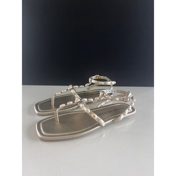STUART WEITZMAN PEARLITA SANDALS FLATS SIZE 8 - Picture 2 of 8